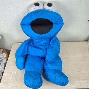 Vintage 90s Playskool Sesame Street Cookie Monster Large Nylon Stuffed Animal